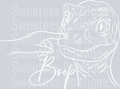 Boop - Blue Jurassic white